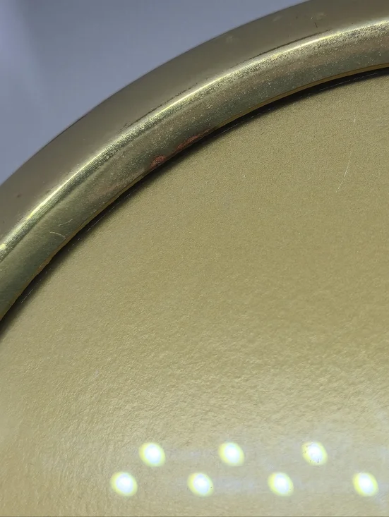 Solid Brass Oval 5x7 Photo Frame Vintage Made in Italy Polished Footed Gold 5x7 - Picture 10 of 11